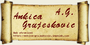 Ankica Grujesković vizit kartica